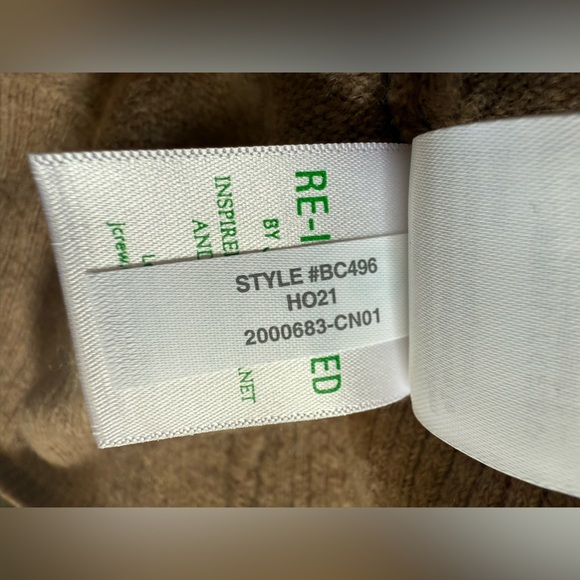 NWT J. Crew Women’s Heather Mushroom Tan Half-Zip Sweater Dress - Size XXL - Picture 9 of 9